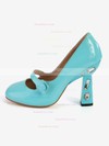 Women's Blue Patent Leather Closed Toe with Rhinestone #Favs03030367