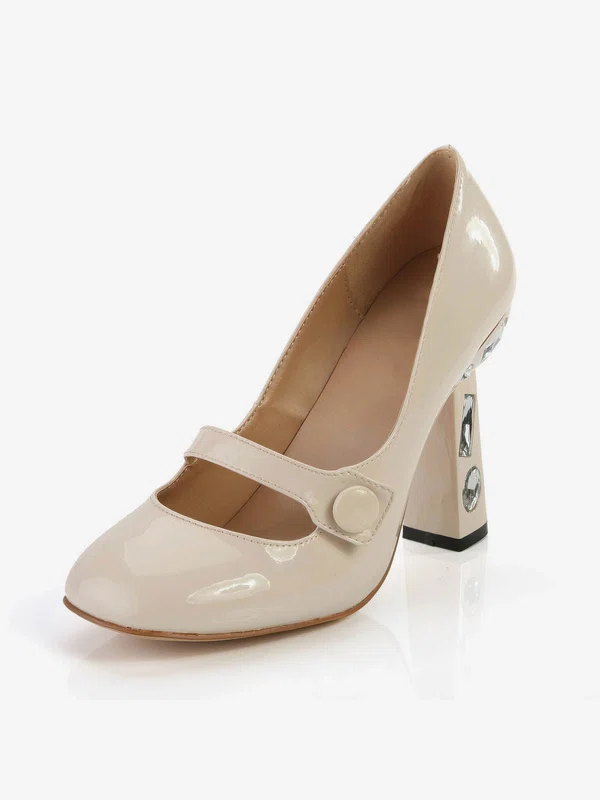 Women's  Patent Leather Closed Toe with Rhinestone #Favs03030368