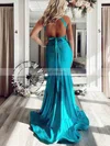 Trumpet/Mermaid V-neck Jersey Sweep Train Prom Dresses #Favs020114139