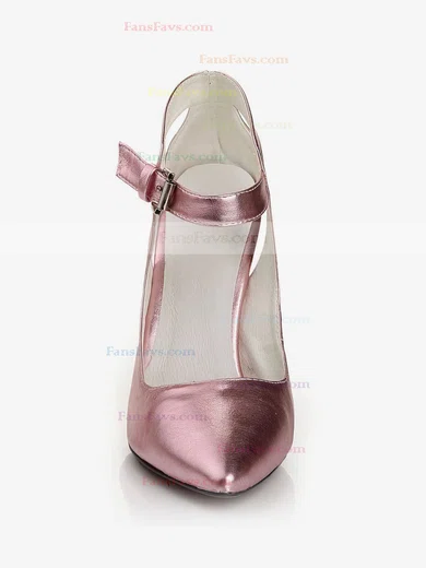 Women's Pink Real Leather Pumps with Buckle #Favs03030445