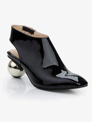 Women's Black Patent Leather Closed Toe #Favs03030471