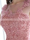 A-line Scoop Neck Tulle Floor-length Appliques Lace Prom Dresses #Favs020102317