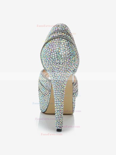 Women's  Real Leather Pumps with Crystal/Crystal Heel #Favs03030482