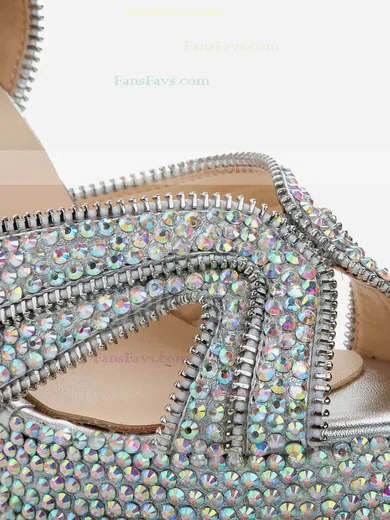 Women's  Real Leather Pumps with Crystal/Crystal Heel #Favs03030482