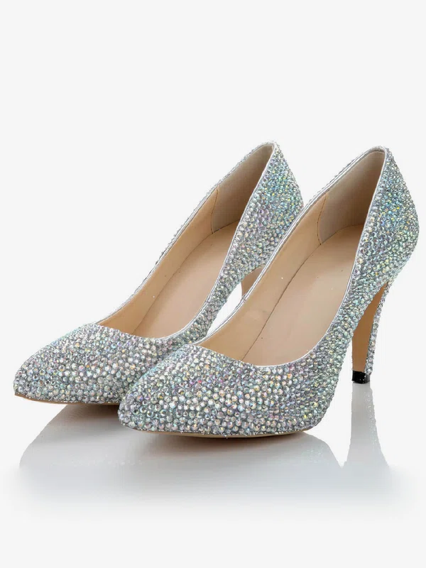 Women's  Real Leather Pumps with Crystal/Crystal Heel #Favs03030486