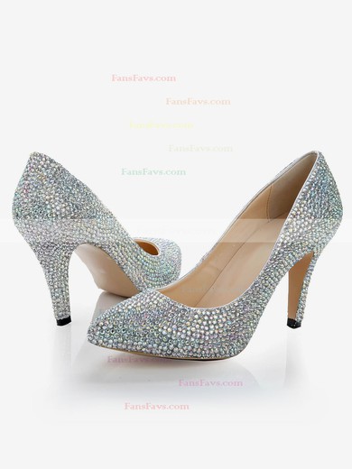 Women's  Real Leather Pumps with Crystal/Crystal Heel #Favs03030486