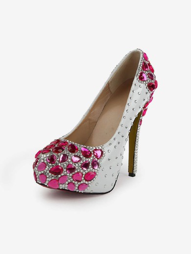 Women's  Patent Leather Pumps with Rhinestone/Crystal/Crystal Heel #Favs03030497