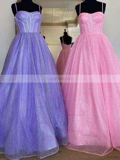 Ball Gown Sweetheart Glitter Floor-length Prom Dresses #Favs020114430
