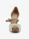 Women's Ivory Suede Pumps with Buckle/Imitation Pearl #Favs03030499