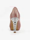 Women's Pink Satin Pumps with Rhinestone #Favs03030502