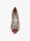 Women's Pink Satin Pumps with Rhinestone #Favs03030502