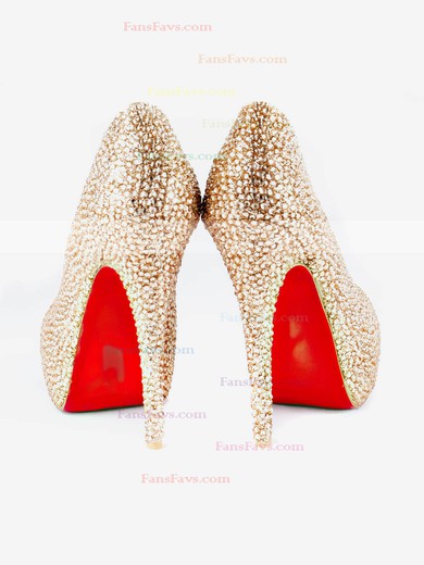 Women's  Sparkling Glitter Pumps with Crystal/Crystal Heel #Favs03030516