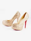 Women's  Sparkling Glitter Pumps with Crystal/Crystal Heel #Favs03030516
