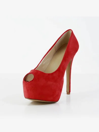 Women's Red Suede Pumps #Favs03030575