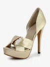 Women's Champagne Satin Pumps #Favs03030580