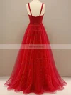 A-line Sweetheart Tulle Floor-length Prom Dresses With Beading #Favs020114620