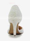 Women's White Patent Leather Pumps with Imitation Pearl #Favs03030590