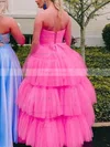 Princess Strapless Tulle Asymmetrical Prom Dresses With Tiered #Favs020114628
