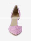 Women's Pink Patent Leather Pumps with Imitation Pearl #Favs03030591