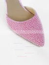 Women's Pink Patent Leather Pumps with Imitation Pearl #Favs03030591