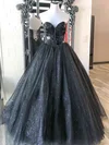 Ball Gown Sweetheart Tulle Sequined Glitter Sweep Train Prom Dresses #Favs020114653