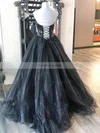 Ball Gown Sweetheart Tulle Sequined Glitter Sweep Train Prom Dresses #Favs020114653
