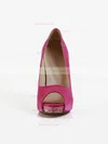 Women's Fuchsia Silk Pumps with Crystal/Crystal Heel #Favs03030595
