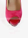 Women's Fuchsia Silk Pumps with Crystal/Crystal Heel #Favs03030595