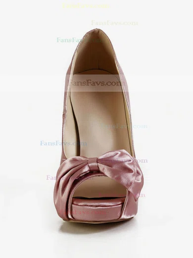 Women's Pink Silk Pumps with Bowknot #Favs03030602