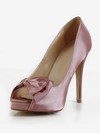 Women's Pink Silk Pumps with Bowknot #Favs03030602