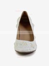 Women's White Lace Pumps with Pearl #Favs03030603