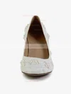 Women's White Lace Pumps with Pearl #Favs03030603