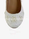 Women's White Lace Pumps with Pearl #Favs03030603
