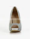 Women's Silver Real Leather Pumps with Crystal #Favs03030604