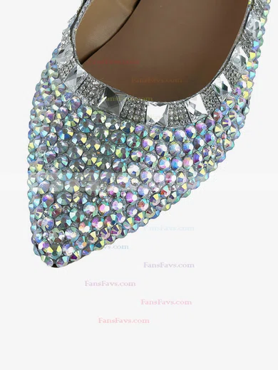 Women's Multi-color Patent Leather Flats with Crystal #Favs03030618