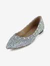 Women's Multi-color Patent Leather Flats with Crystal #Favs03030618