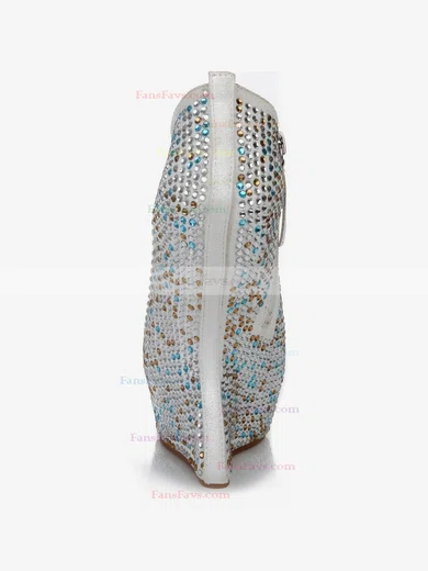 Women's Multi-color Suede Peep Toe with Zipper/Crystal #Favs03030625