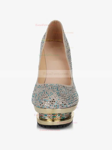 Women's Multi-color Suede Pumps with Crystal/Crystal Heel #Favs03030627