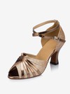 Women's Gold Sparkling Glitter Chunky Heel Sandals #Favs03030650