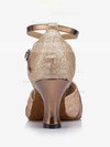 Women's Gold Sparkling Glitter Chunky Heel Sandals #Favs03030650
