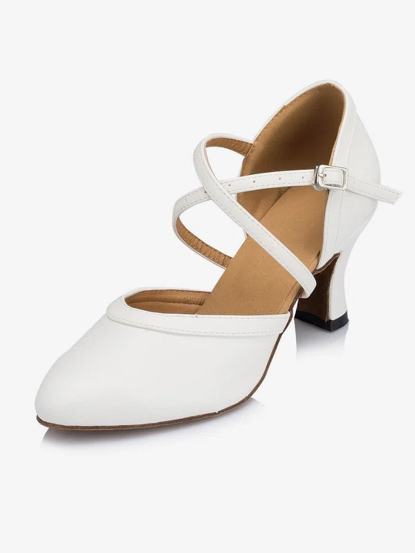 Women's White Leatherette Kitten Heel Pumps #Favs03030657