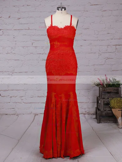 Trumpet/Mermaid Sweetheart Lace Floor-length Appliques Lace Prom Dresses #Favs020102434