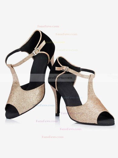 Women's Gold Sparkling Glitter Stiletto Heel Pumps #Favs03030660