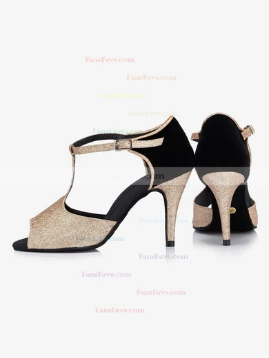 Women's Gold Sparkling Glitter Stiletto Heel Pumps #Favs03030660