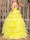 Ball Gown Strapless Tulle Sweep Train Prom Dresses With Tiered #Favs020114933