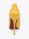 Women's Yellow Patent Leather Stiletto Heel Pumps #Favs03030668