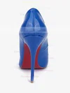 Women's Blue Patent Leather Stiletto Heel Pumps #Favs03030670