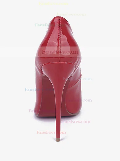 Women's Red Patent Leather Stiletto Heel Pumps #Favs03030672