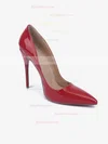 Women's Red Patent Leather Stiletto Heel Pumps #Favs03030672