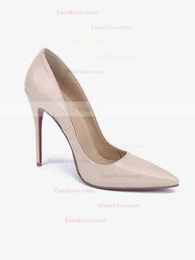 Women's Champagne Patent Leather Stiletto Heel Pumps #Favs03030674